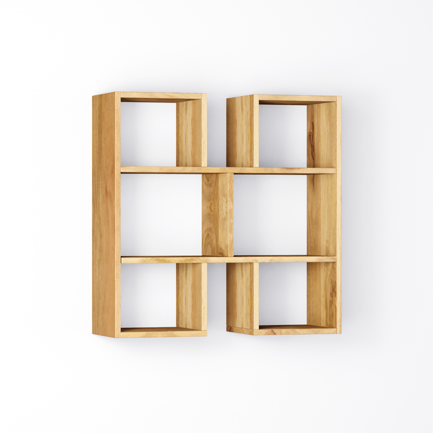 Bookshelf Alphabet "H" In Mango Wood Natural Polish Shade For  Books & Decor