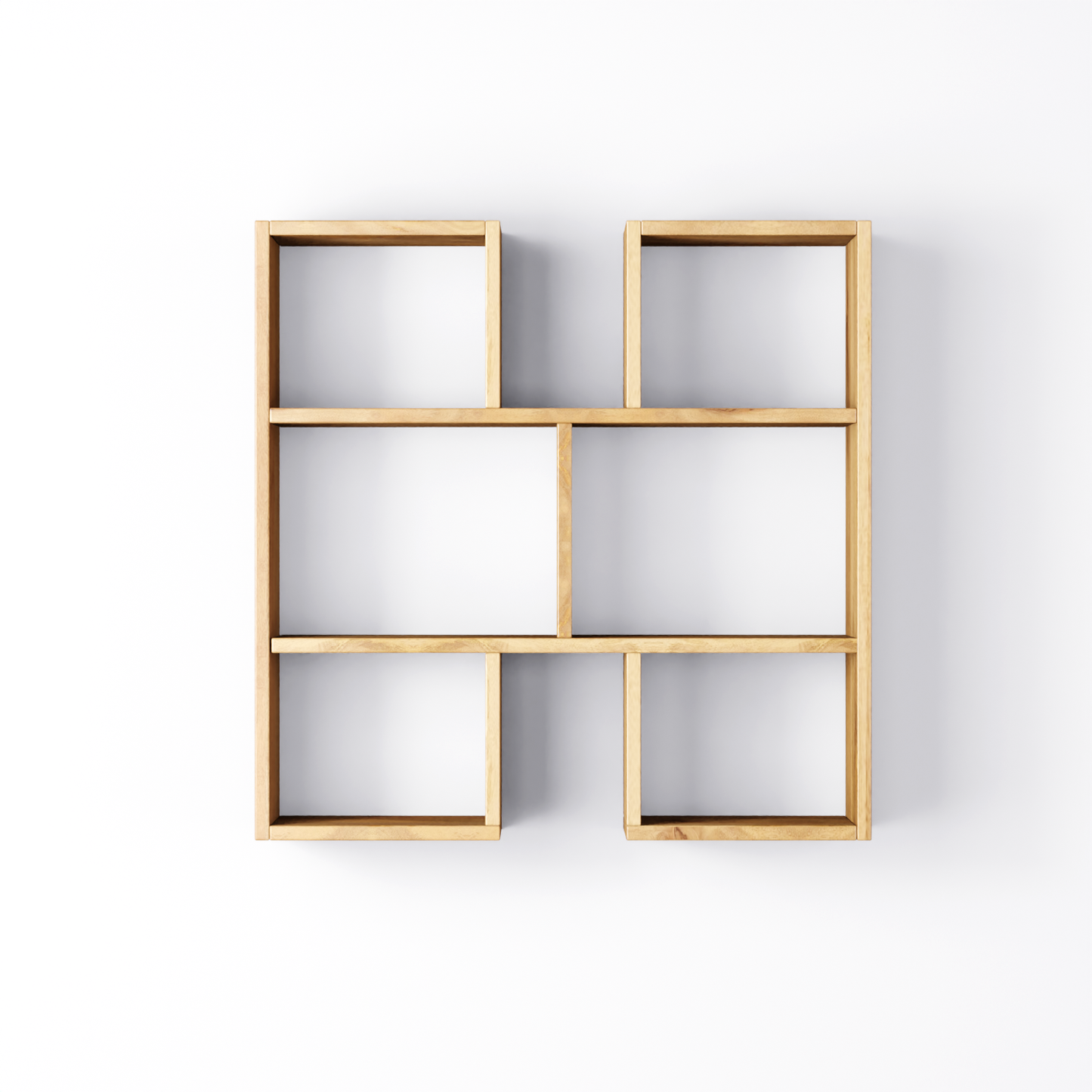 Bookshelf Alphabet "H" In Mango Wood Natural Polish Shade For  Books & Decor