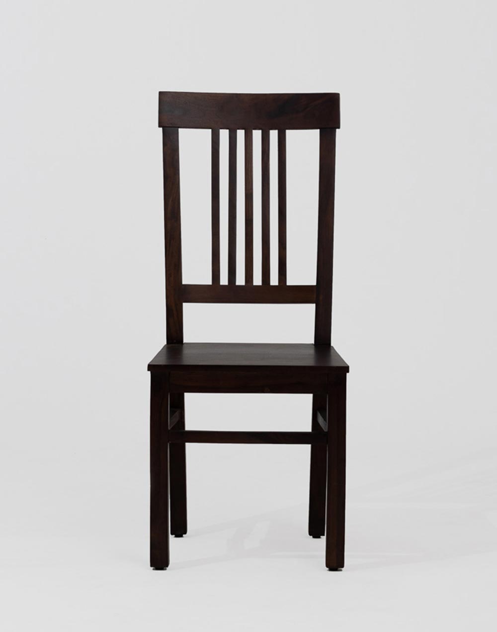 Solid Wood Dining Chair In Dark Walnut Finish