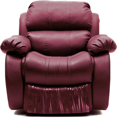 Octane - Manual Push Back Leatherette Recliner - Maroon