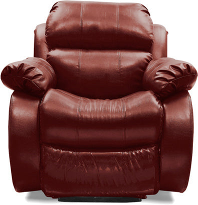 Garnet - Manual Push Back Leatherite Recliner - Cherry