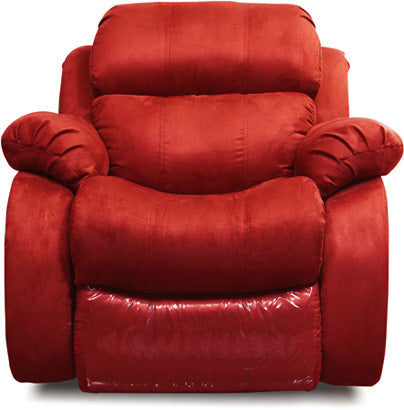 Eshin - Manual Push Back Leatherette Suede Recliner - Rust