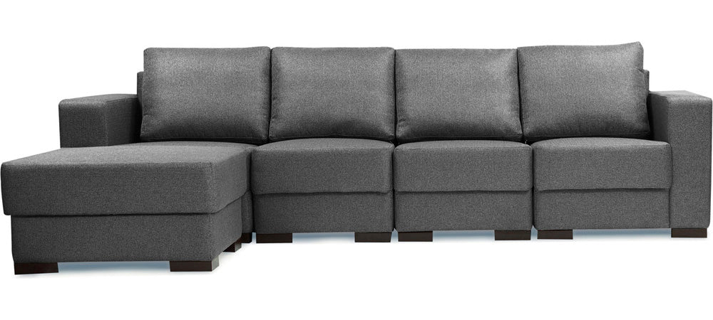 Estilo - Passive Grey Fabric Modular Sofa (1LH-1RH-2C-1P)