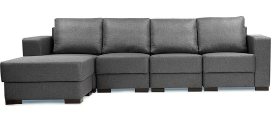 Estilo - Passive Grey Fabric Modular Sofa 1LH-1RH-2C-1P