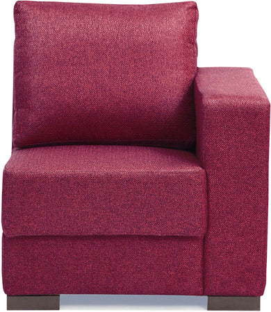 Estilo - Cranberry Maroon Fabric Modular Sofa (1 - Left Hand Seater (LH)