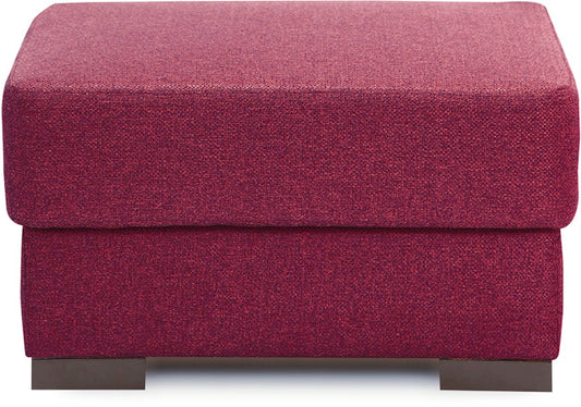 Estilo - Cranberry Maroon Fabric Modular Sofa (Sofa Pouffe)