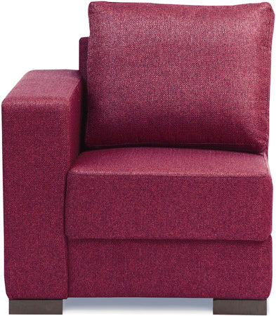 Estilo - CranberryMaroonFabricModularSofa 1-RightHandSeater