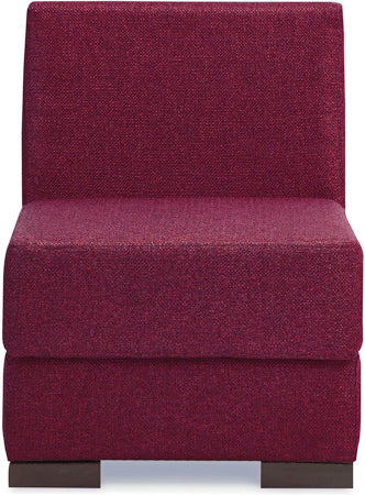 Estilo - Cranberry Maroon Fabric Modular Sofa (1 - Seater)