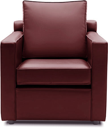 Synergy - Garnet Cherry Leatherite Sofa (1 - Seater)