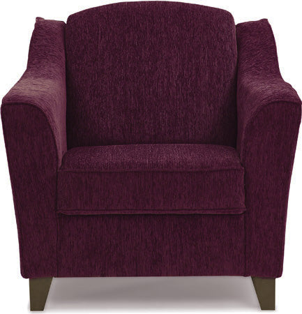 Cresecent - Dark Berry Fabric Sofa (1 - Seater)