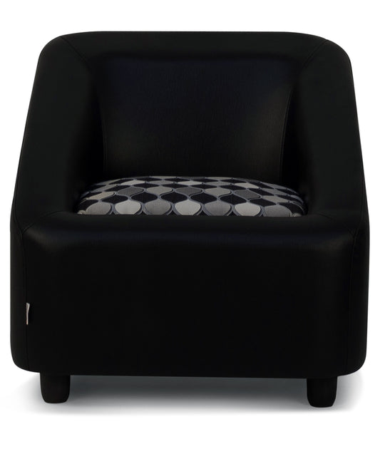 Abner - Fabric Upholstered 1 - Seater Sofa - Black