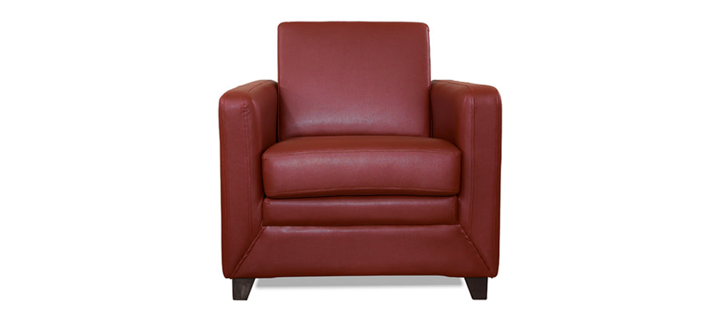 Symphony - Garnet Cherry Leatherite 1 - Seater Sofa