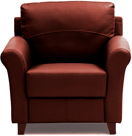 Harmony - Garnet Cherry Leatherite Sofa (1 - Seater)