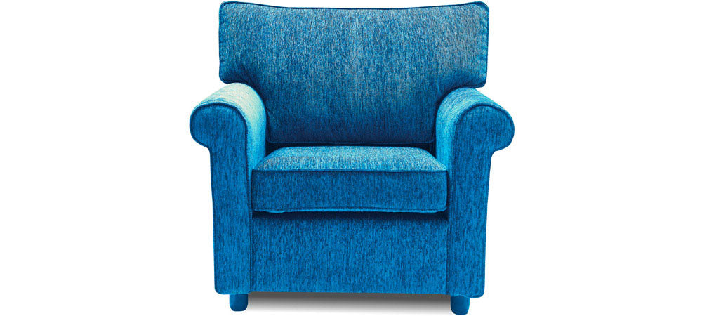 Muse - Persian Blue Fabric Sofa (1 - Seater)