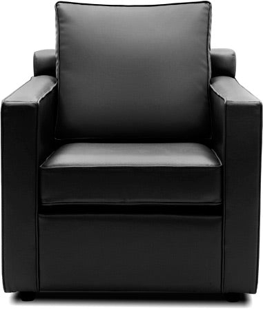 Synergy - Tarmac Black Leatherite Sofa (1 - Seater)