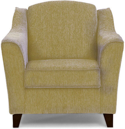 Crescent - Victorian Gold Fabric Sofa 1 - Seater