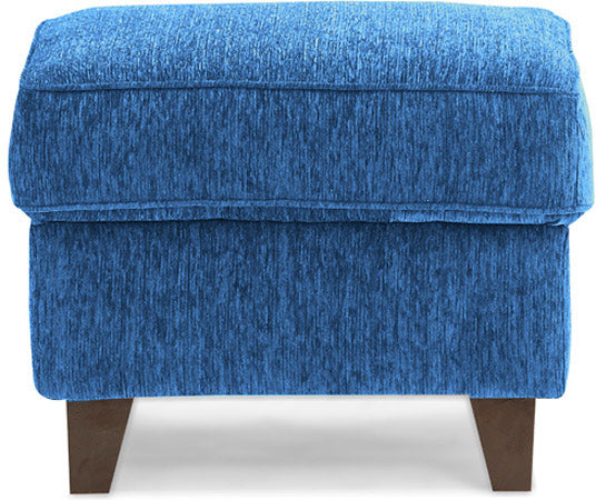 Cresecent - Persian Blue Fabric Sofa (Sofa Pouffe)