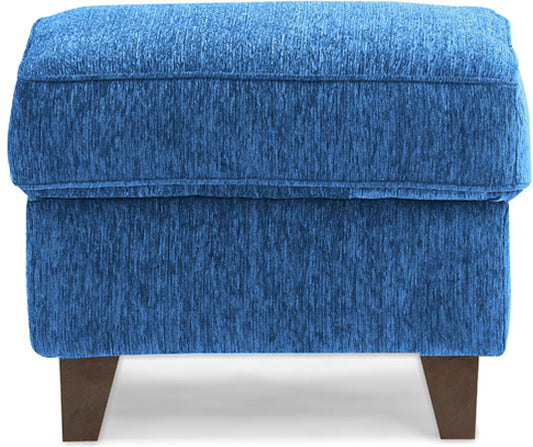 Cresecent - Persian Blue Fabric Sofa (Sofa Pouffe)