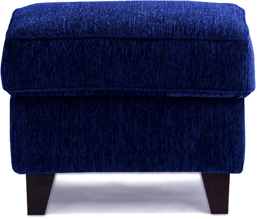 Cresecent - Midnight Blue Fabric Sofa (Sofa Pouffe)