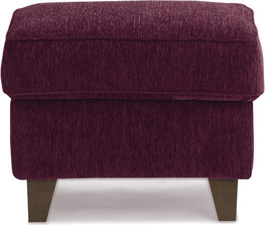 Cresecent - Dark Berry Fabric Sofa (Sofa Pouffe)