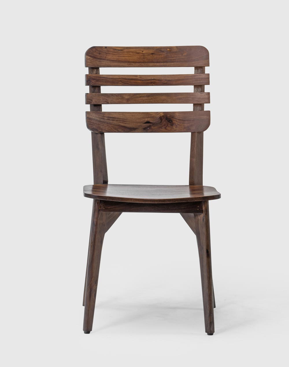 Solid Wood Dining Chair In Teak Finish