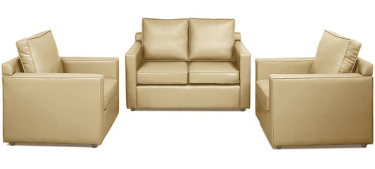 Synergy - Ivory Leatherite 2-1-1 Sofa Combo