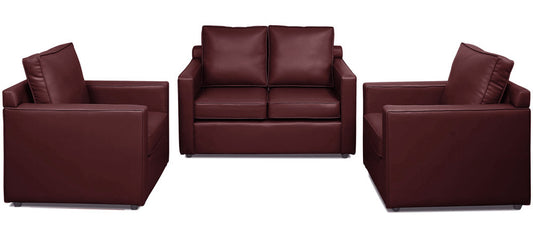 Synergy - Garnet Cherry Leatherite 2-1-1 Sofa Combo