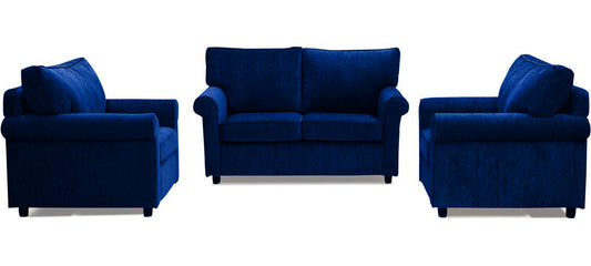 Muse - Midnight Blue Fabric Sofa (2-1-1 Sofa Combo)