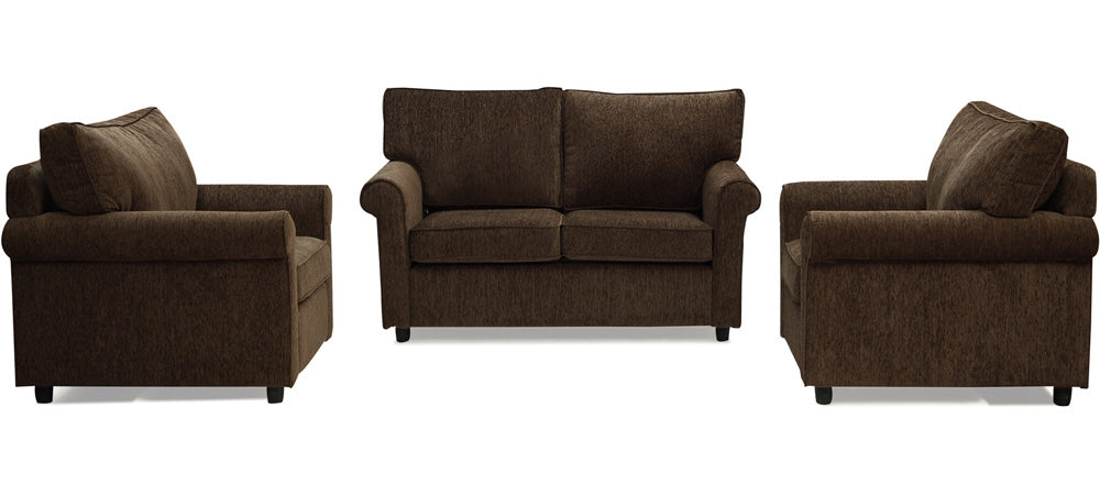 Muse - Earth Brown Fabric Sofa (2-1-1 Sofa Combo)