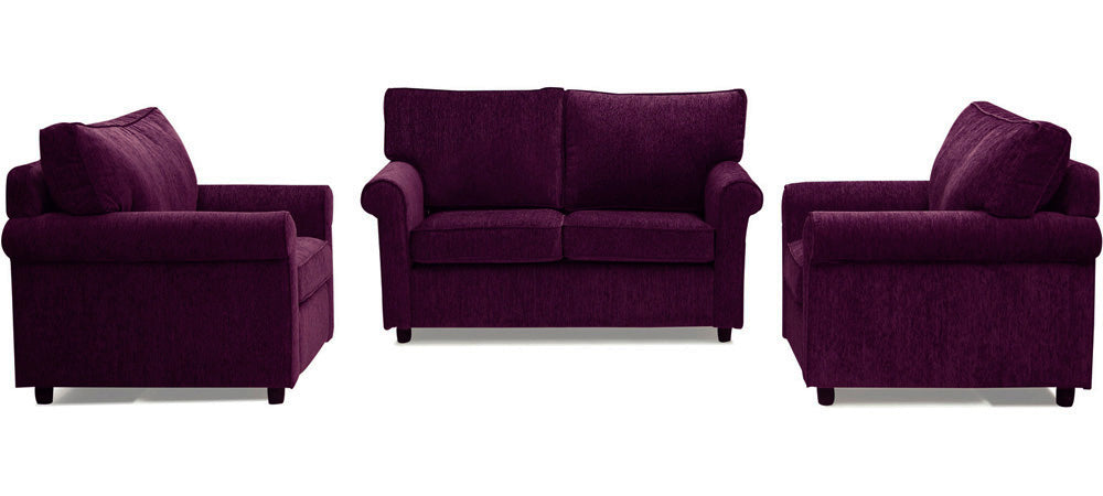 Muse - Dark Berry Fabric Sofa (2-1-1 Sofa Combo)