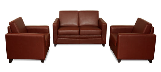 Symphony - Warm Tan Leatherite Sofa (2-1-1 Sofa Combo)