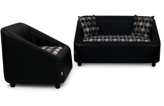 Abner - Fabric Sofa (2-1 Sofa Combo) - Black