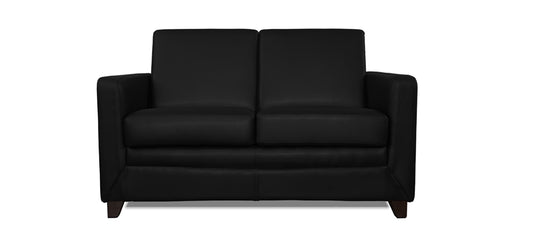 Symphony - Tarmac Black Leatherite Sofa (2 - Seater)