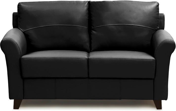 Harmony - Tarmac Black Leatherite Sofa 2 - Seater