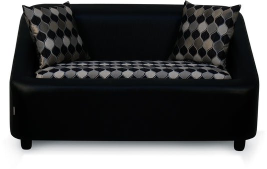 Abner 2 - Seater Sofa In Black Fabric