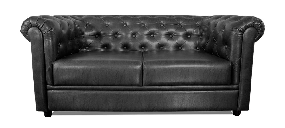 Royale - Misty Grey Leatherite Sofa (2 - Seater)