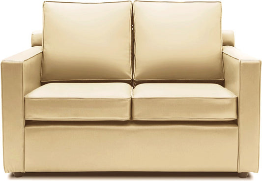 Synergy - Brunette Ivory Leatherite Sofa (2 - Seater)