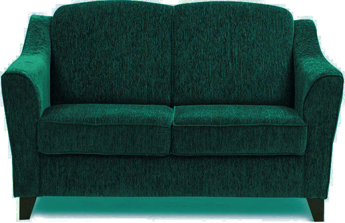 Crescent Fabric Sofa 2 - Seater - Green