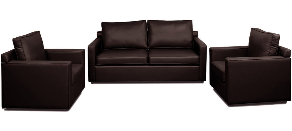 Synergy - Wine Red Leatherite Sofa (3-1-1 Sofa Combo)