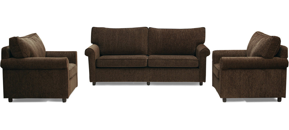 Muse - Earth Brown Fabric Sofa (3-1-1 Sofa Combo)