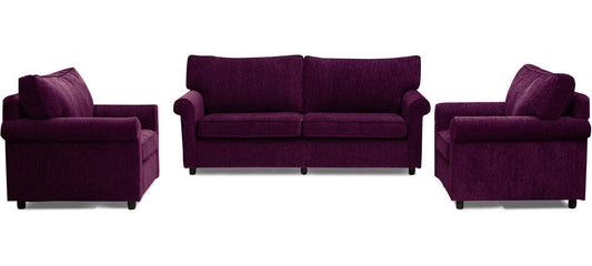 Muse - Dark Berry Fabric Sofa (3-1-1 Sofa Combo)