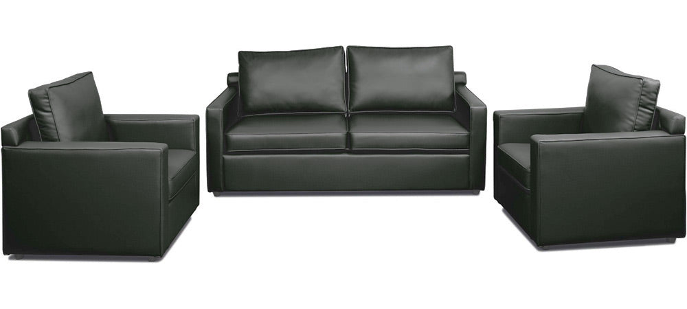 Synergy - Misty Grey Leatherite Sofa (3-1-1 Sofa Combo)