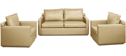 Synergy - Ivory Leatherite 3-1-1 Sofa Combo