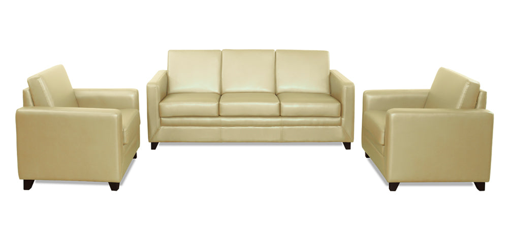 Symphony - Camel Cord Leatherite Sofa (3-1-1 Sofa Combo)