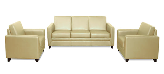 Symphony - Camel Cord Leatherite Sofa (3-1-1 Sofa Combo)