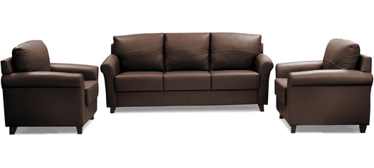 Harmony - Wine Red Leatherite Sofa (3-1-1 Sofa Combo)