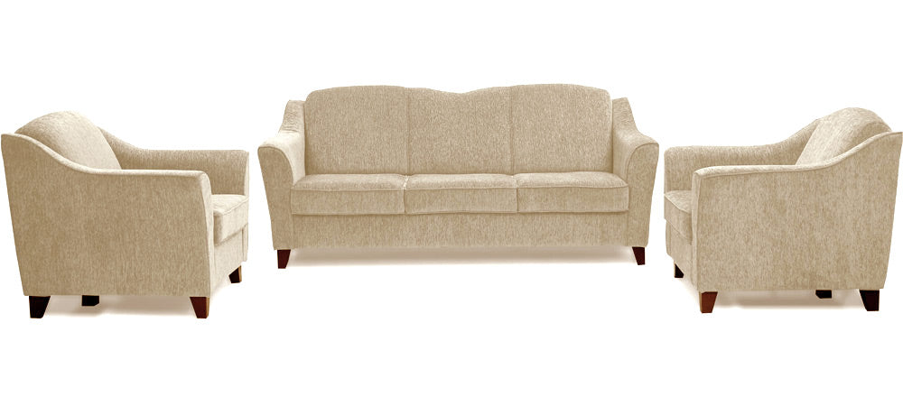 Cresecent - Canvas Beige Fabric Sofa (3-1-1 Sofa Combo)