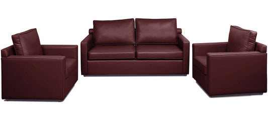 Synergy - Garnet Cherry Leatherite 3-1-1 Sofa Combo