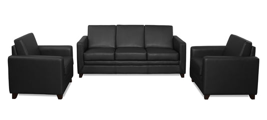 Symphony - Misty Grey Leatherite Sofa (3-1-1 Sofa Combo)