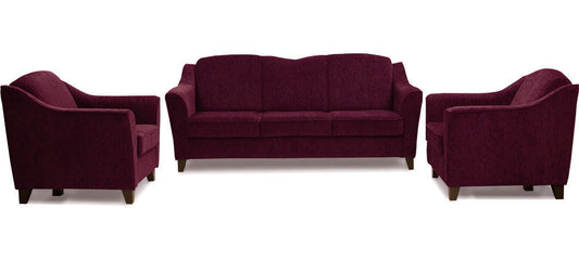 Cresecent - Dark Berry Fabric Sofa (3-1-1 Sofa Combo)